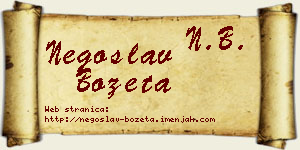 Negoslav Bozeta vizit kartica